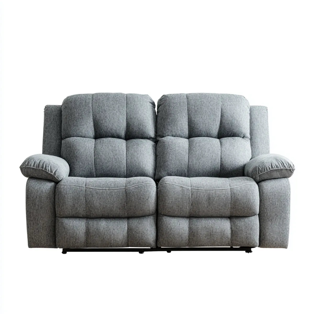 2-Sitzer Sofa Grau 190 x 95 x 102 cm mit Polyesterbezug und rechteckiger Form