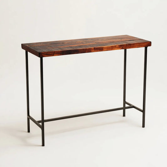 Konsolentisch Braun Schwarz 120 x 35 x 76 cm Massivholz Stahl Rechteckig